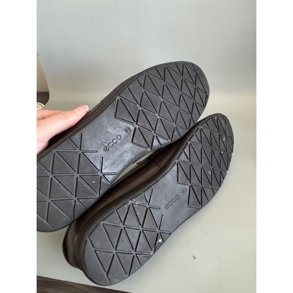 Ecco Leather Dress Loafers Mens Size 43/ Size 9.5 -10 Brown Leatther Slip On - Picture 6 of 6